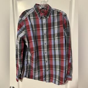 Gap men’s checkered long sleeve button down medium